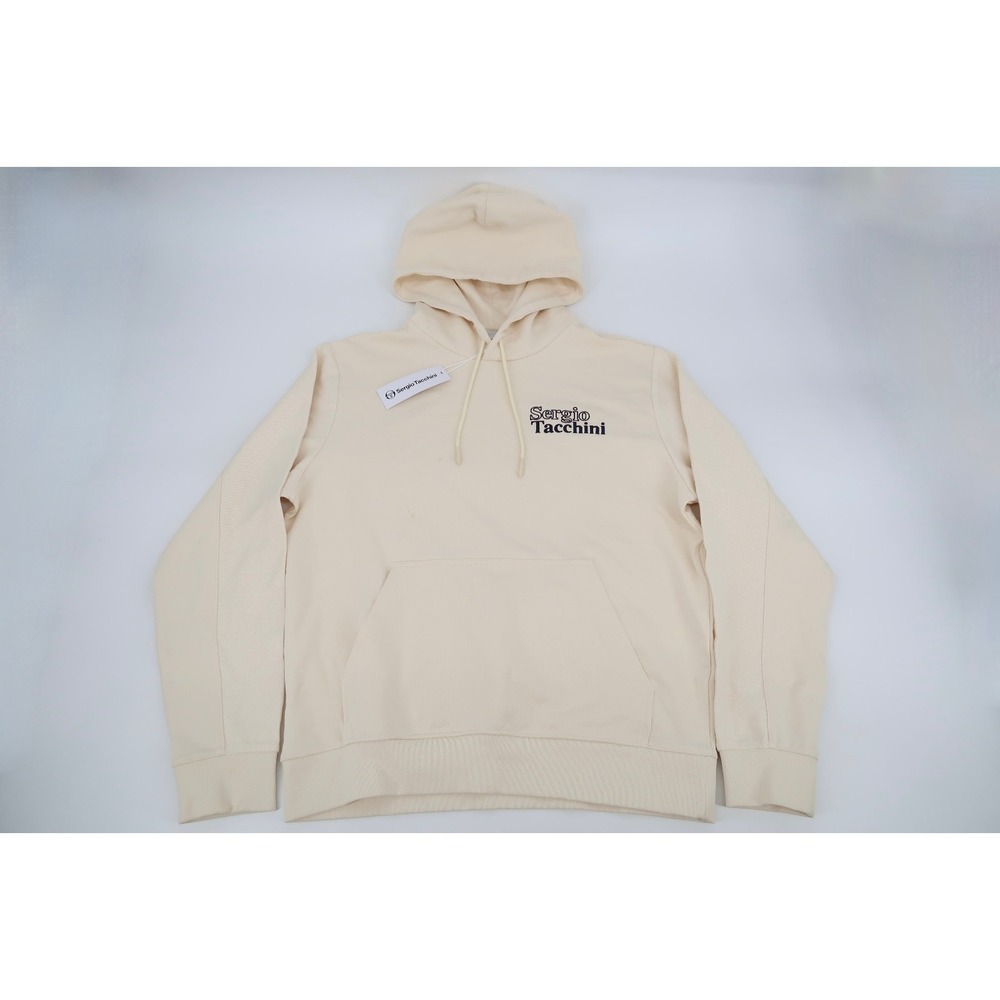 Sergio Tacchini Sweater‎ Mens Medium Reverse Hoodie Spell Out Sweatshirt